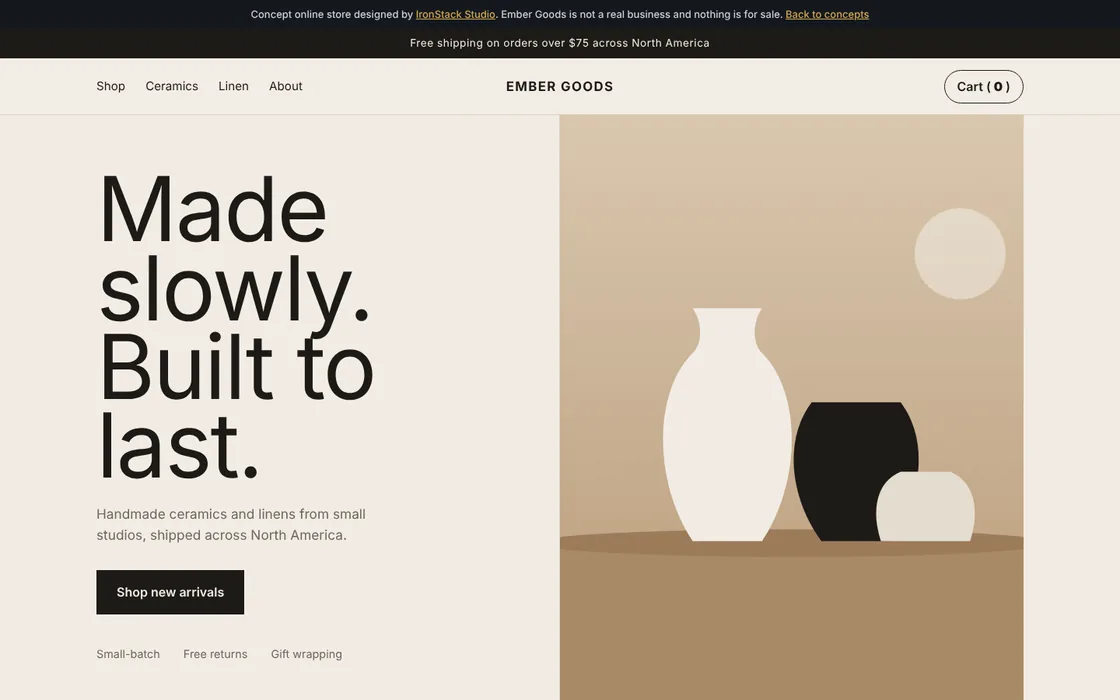 Ember Goods concept online store